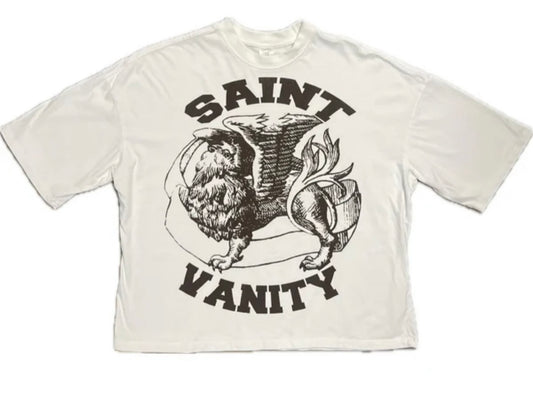 Saint Vanity- WHITE & BROWN T-SHIRT