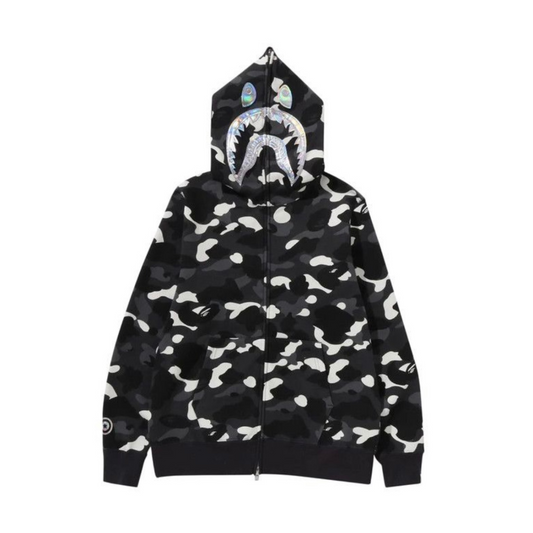 A Bathing Ape City Camo Shark Full Zip Hoodie Mens